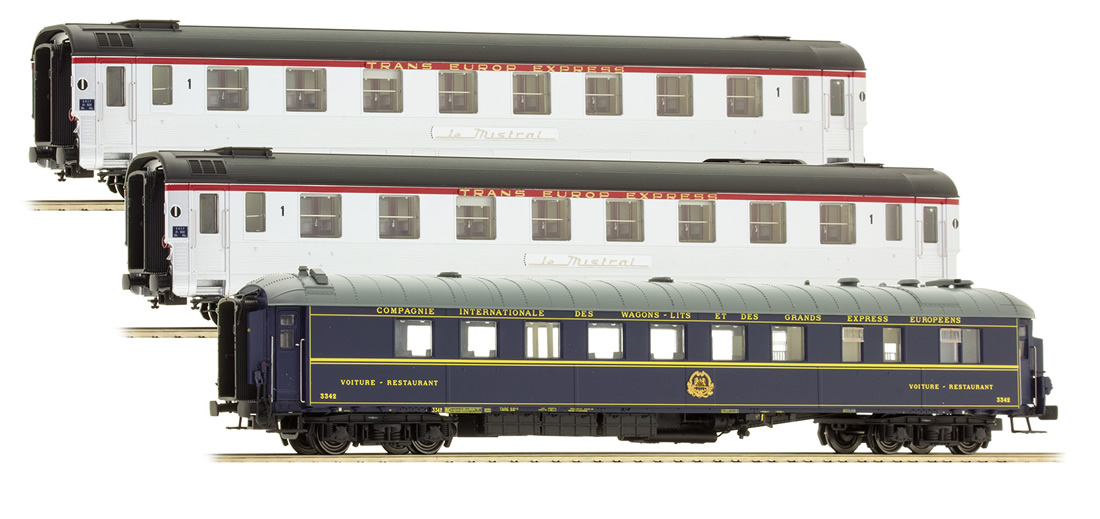 LS Models 41107 - 3pc Passenger Coach Set Mistral 56 of the SNCF